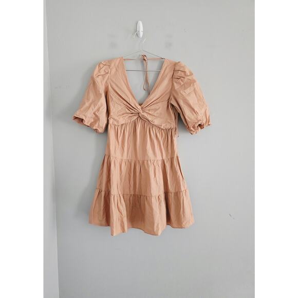 Intermix Terracotta Mini Dress Size 4 - Picture 4 of 4